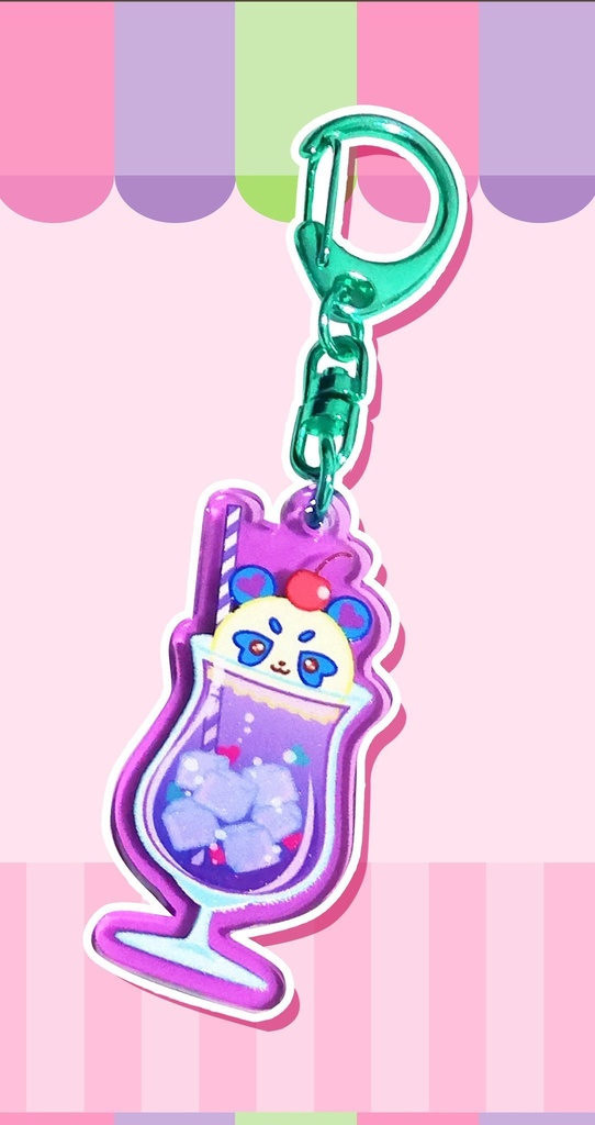 マスコッツアイスクリームソーダアクキー（メルパン）