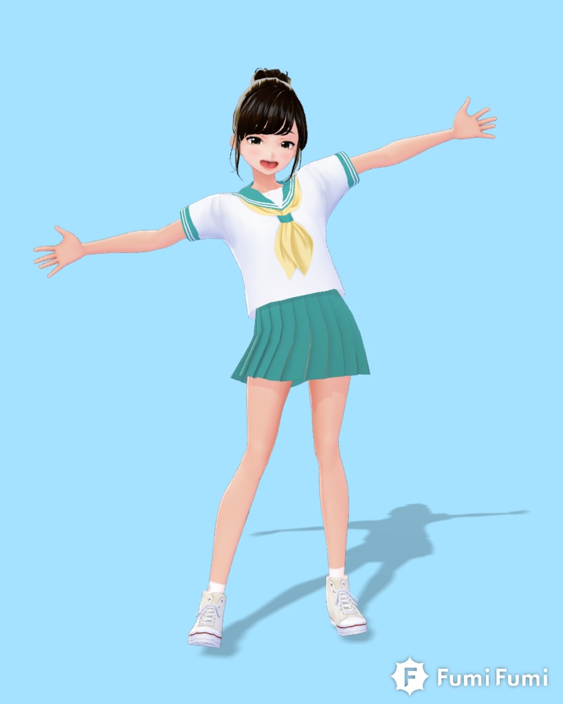 モバイル涼し気セーラー服