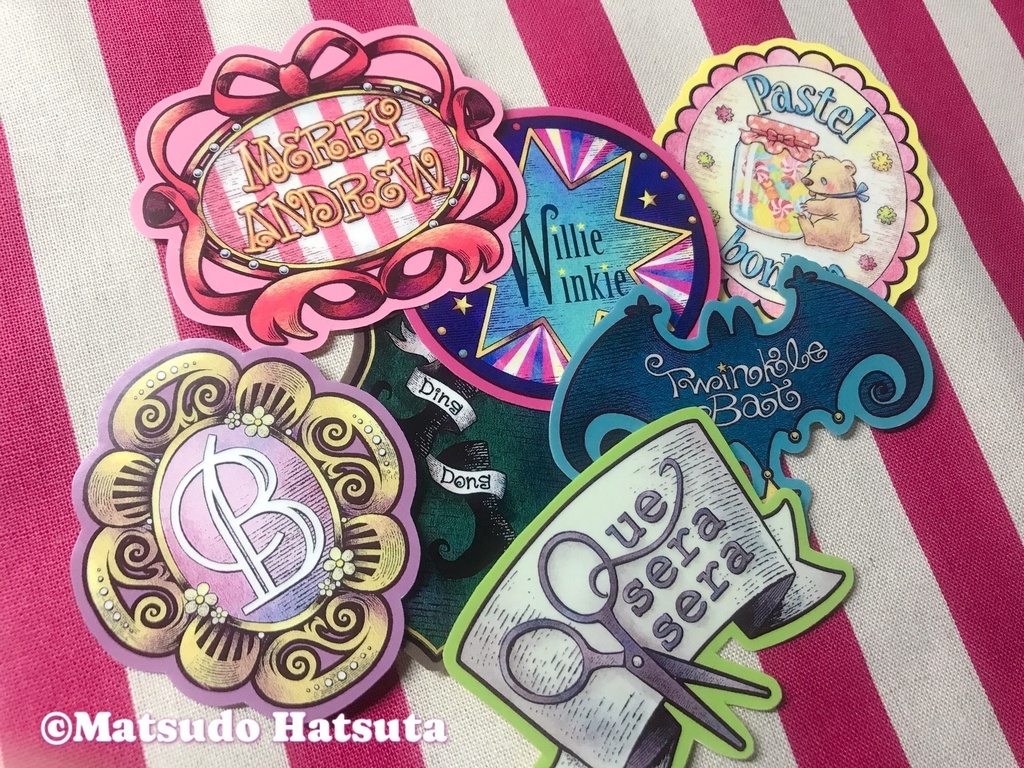 Tick Tack Town レトロ看板ステッカーセット