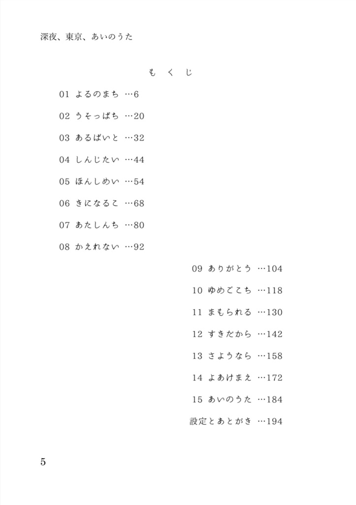 【伊地知夢小説】深夜、東京、あいのうた