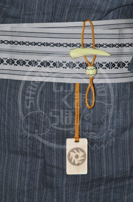 【セット販売】刀剣乱舞 祢々切丸の角冠・木札根付 2点セット