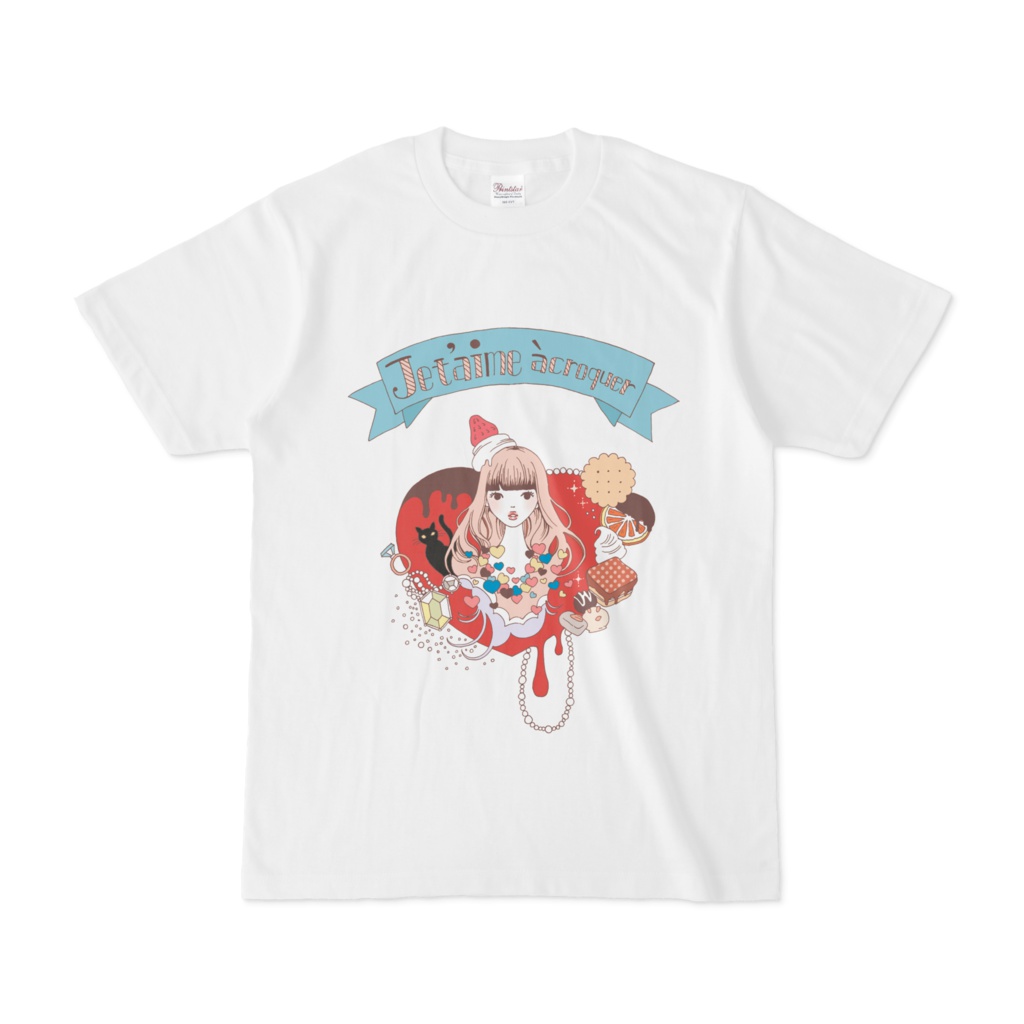 スイーツ少女の甘いTシャツ
