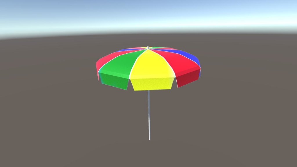 【3Dモデル】ビーチパラソル 2種類　【無料】
