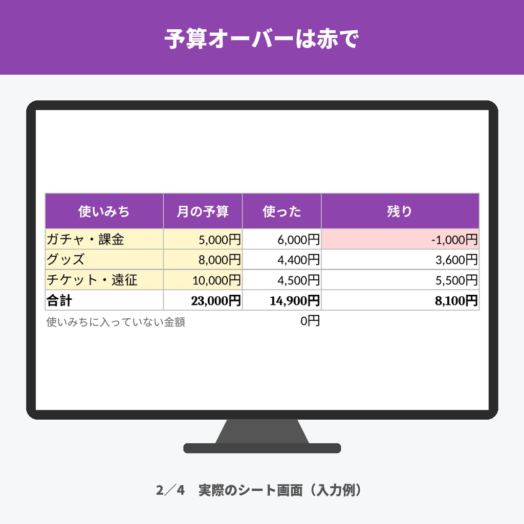 【無料】推し活の支出メモ|ガチャ・グッズ・チケットの月予算と残りが1枚でわかる(Excel・スプレッドシート)