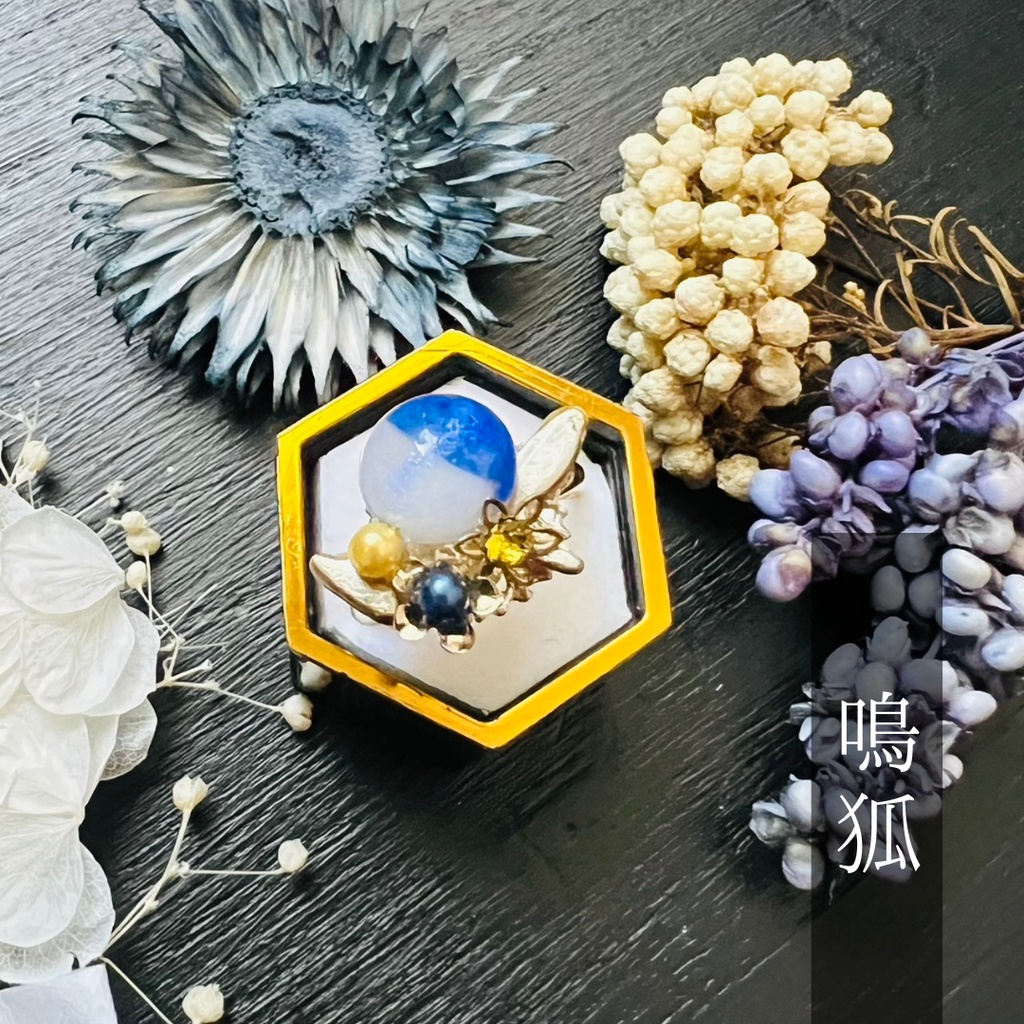 【粟田口イメージ】ベネチアンガラスの和風リング