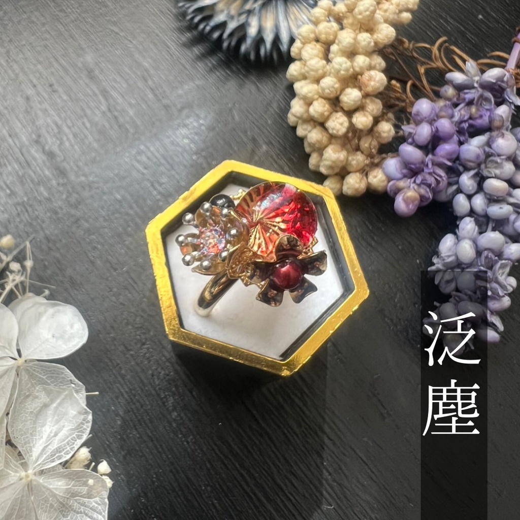 【真田イメージ】ベネチアンガラスの和風リング