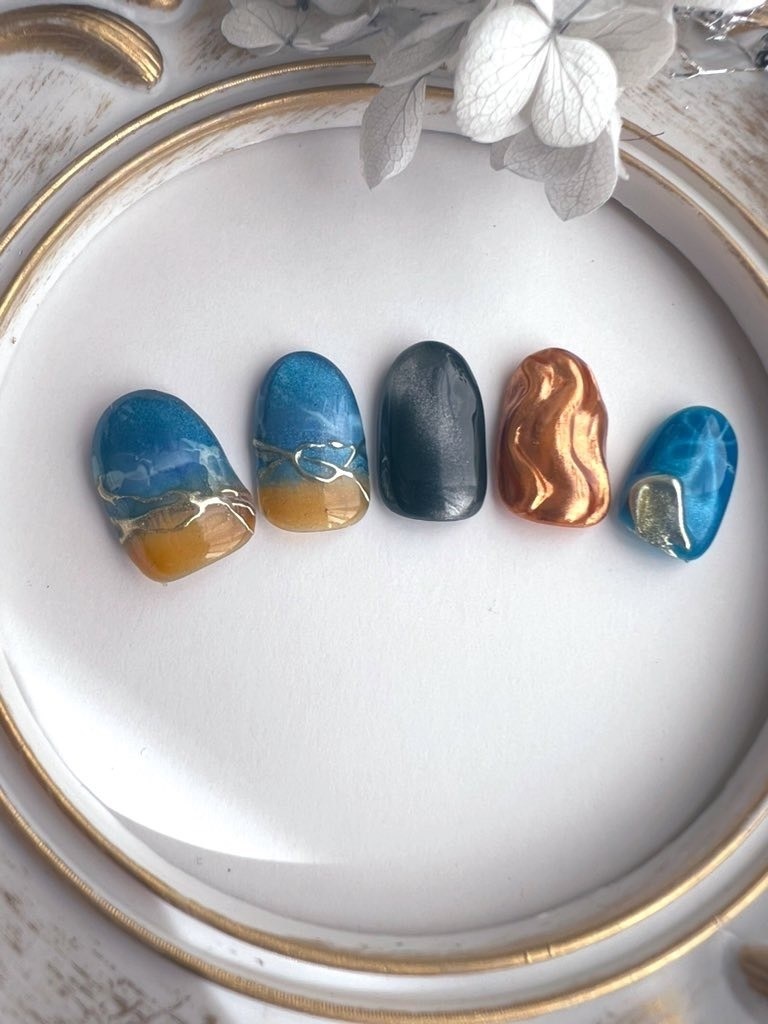 【男士イメージ ニュアンスネイル】灯-Tomoshibi-