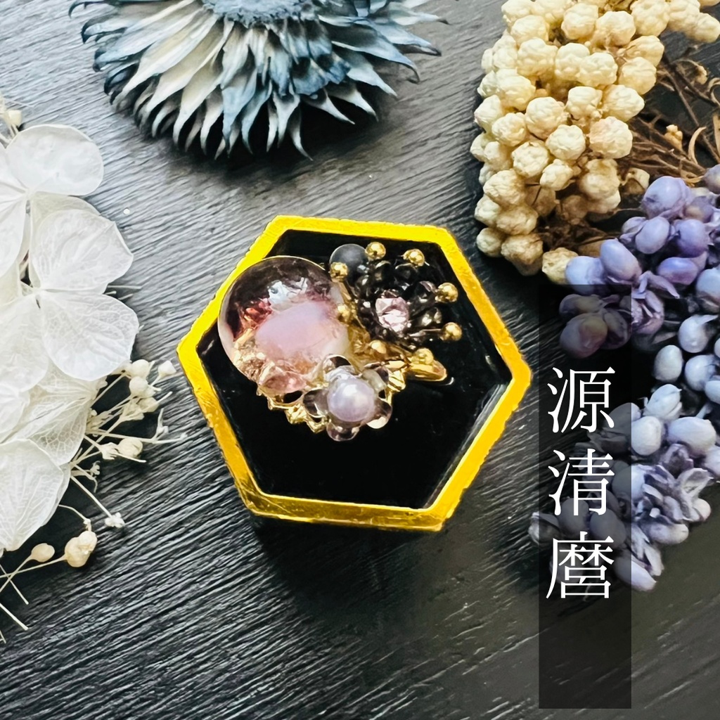 【政府刀イメージ】ベネチアンガラスの和風リング