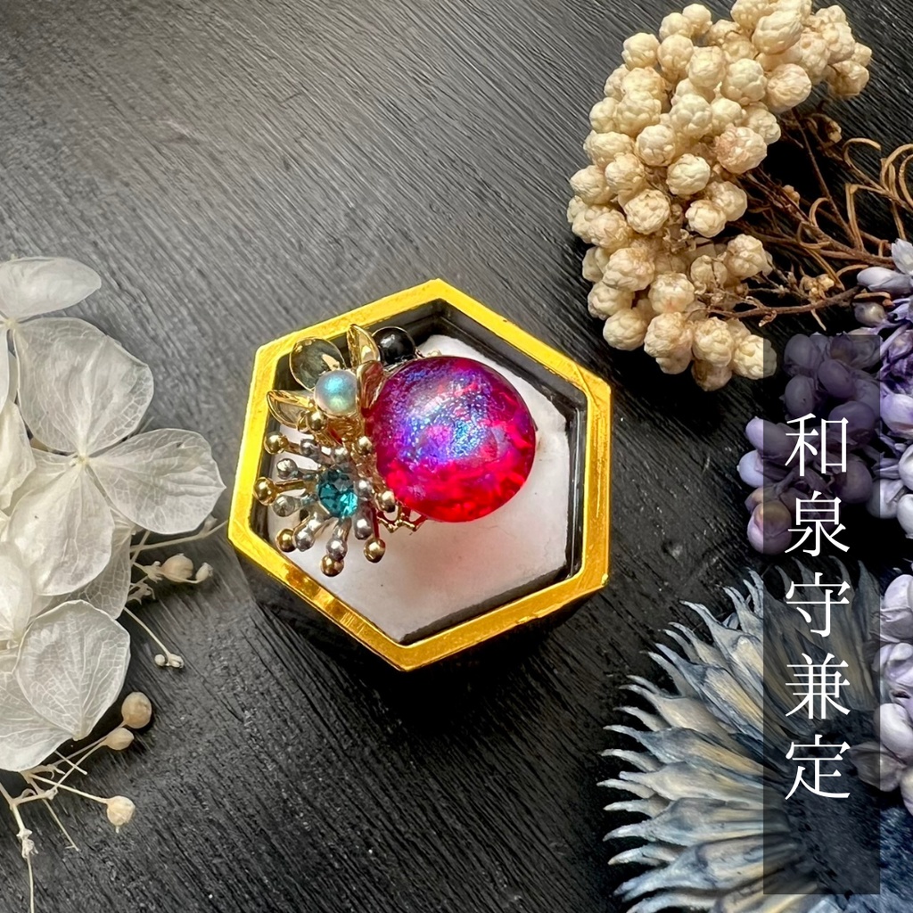 【新選組イメージ】ベネチアンガラスの和風リング