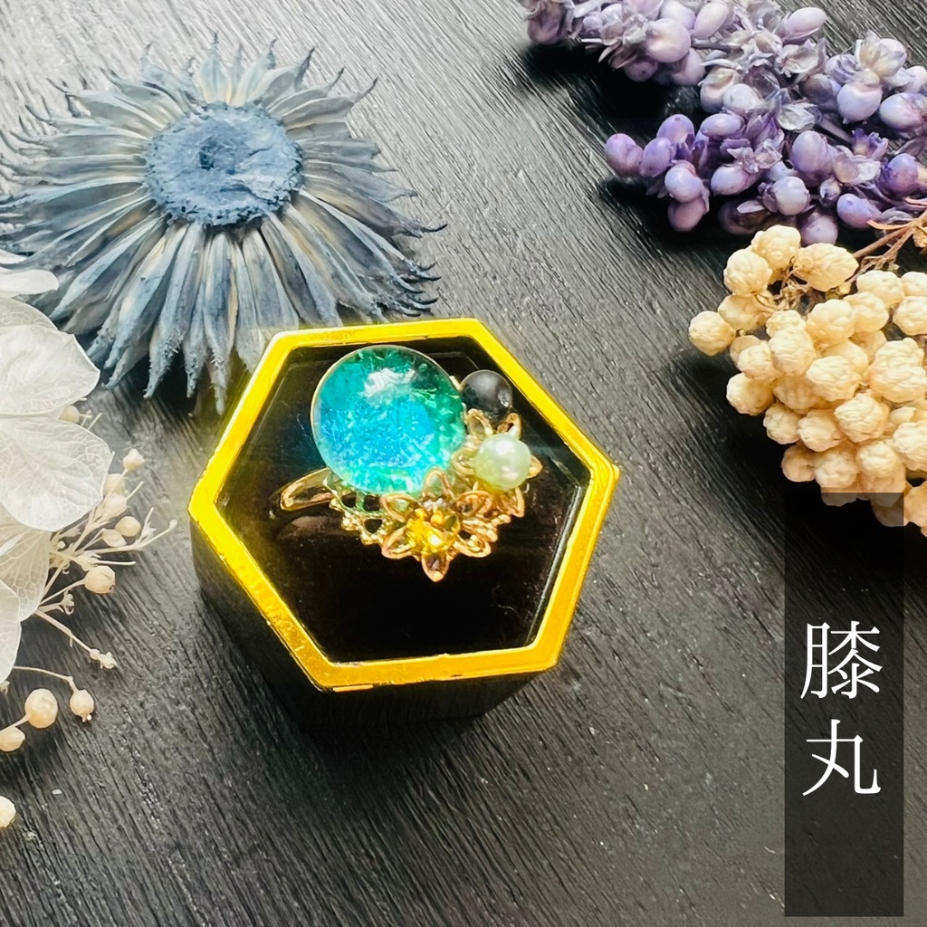 【源氏イメージ】ベネチアンガラスの和風リング