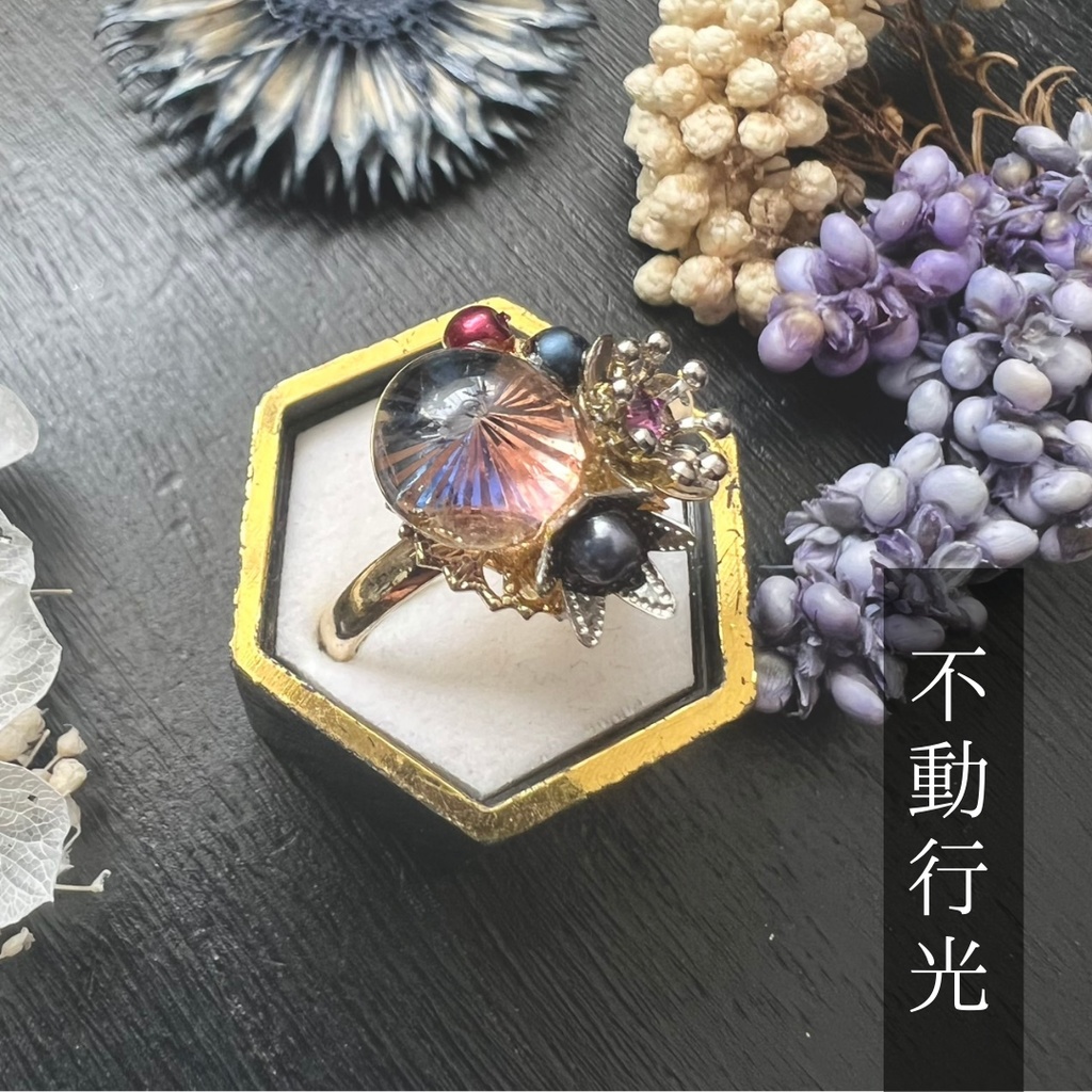 【短刀イメージ】ベネチアンガラスの和風リング