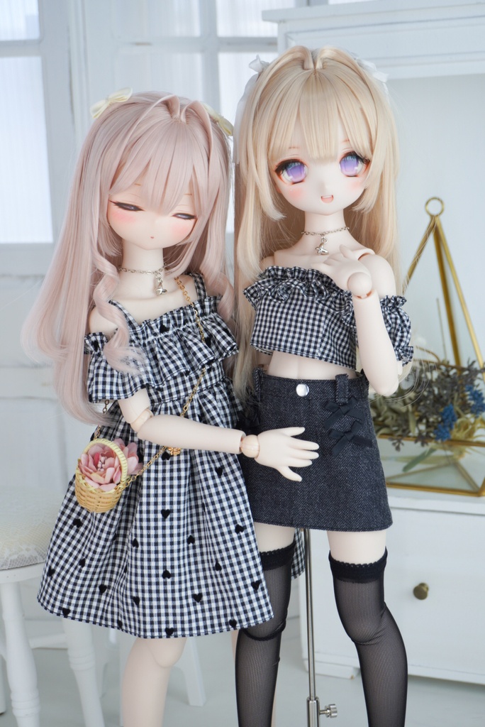 ハートギンガムワンピース