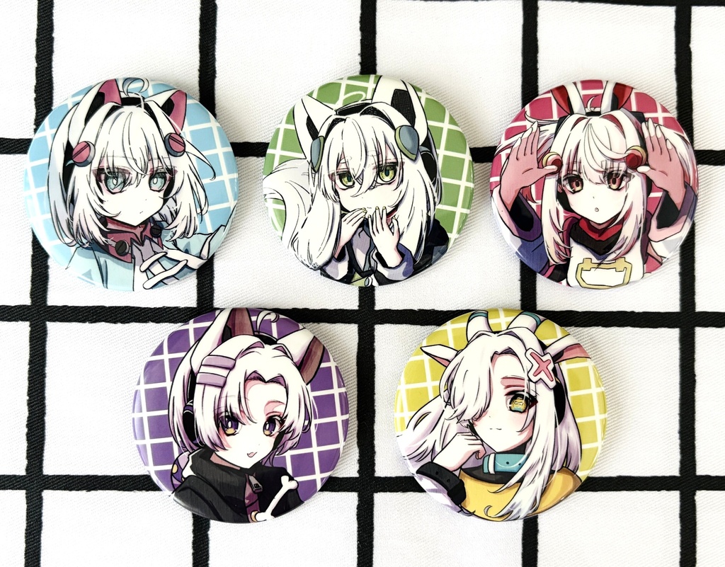「Kemoniroid」缶バッジセット(全5種類)