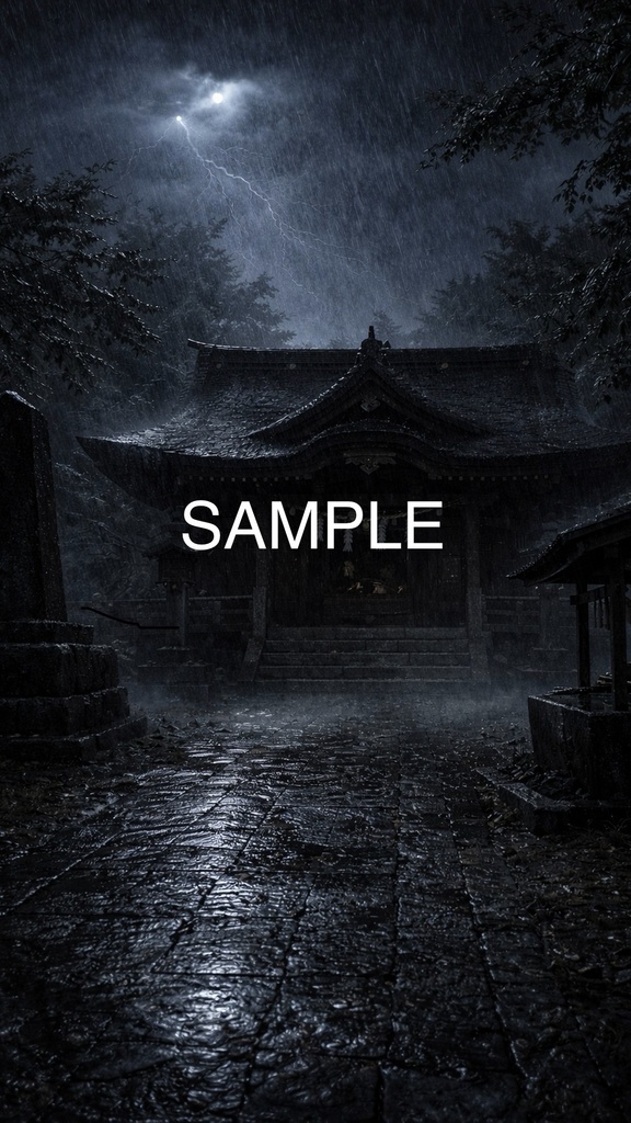 TikTokサイズ ホラー神社 動画背景画像 6枚 