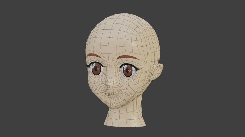 Blender2.8でやる3DCGキャラクター素体モデリング 頭部編