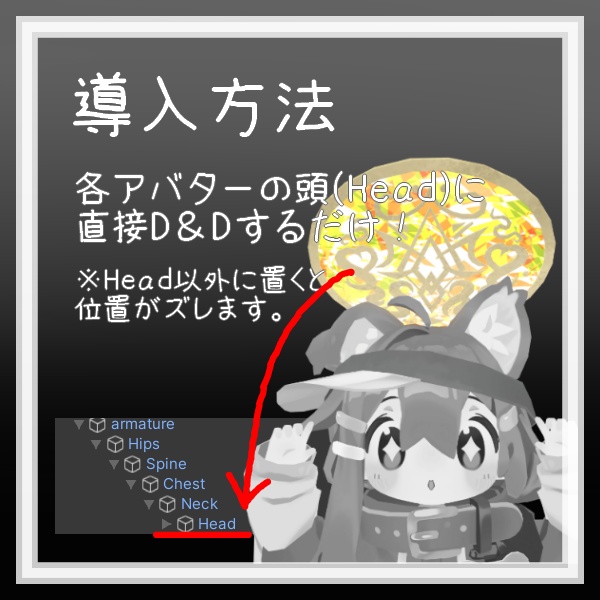 【VRChat想定】初期対応14アバター 不思議な輪