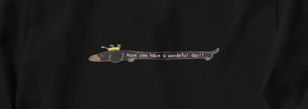 Hope you have a wonderful day!! ワンダフルロングスリーブTシャツ ブラック&タン (全6色)