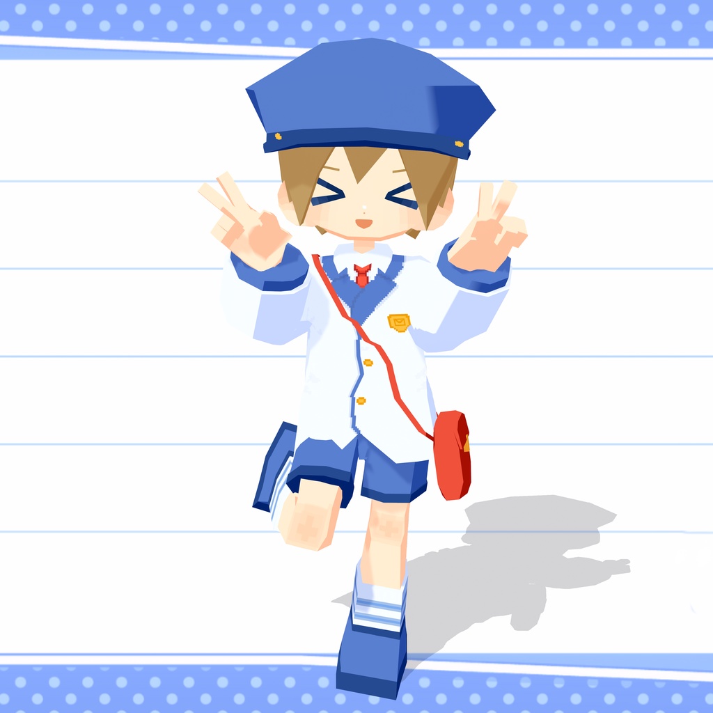 【パーフェクトシンク対応】【無料/FREE】ぽす太 オリジナルVRMモデル