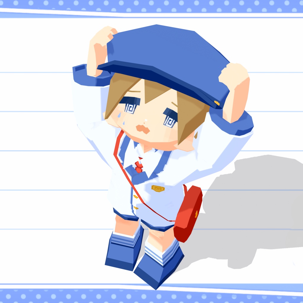 【パーフェクトシンク対応】【無料/FREE】ぽす太 オリジナルVRMモデル