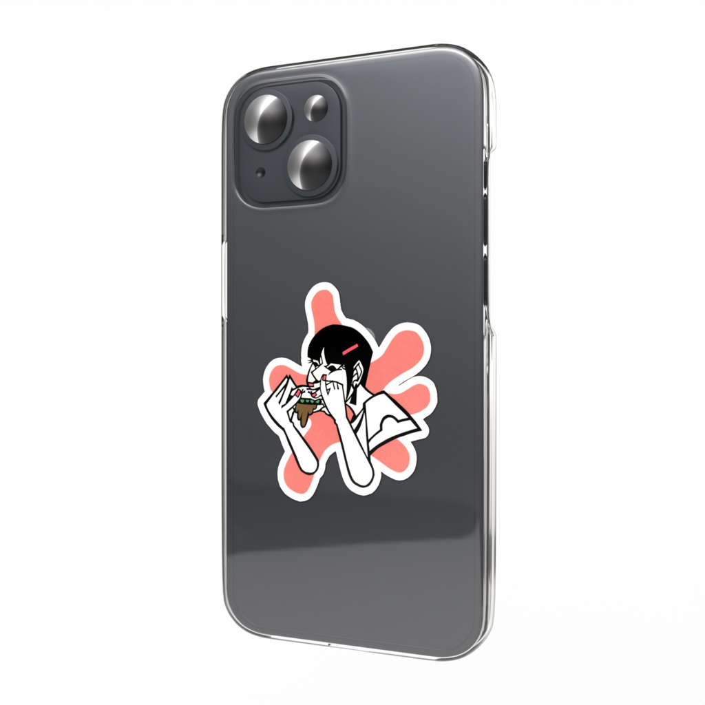 ハンバーガール　スマホステッカー