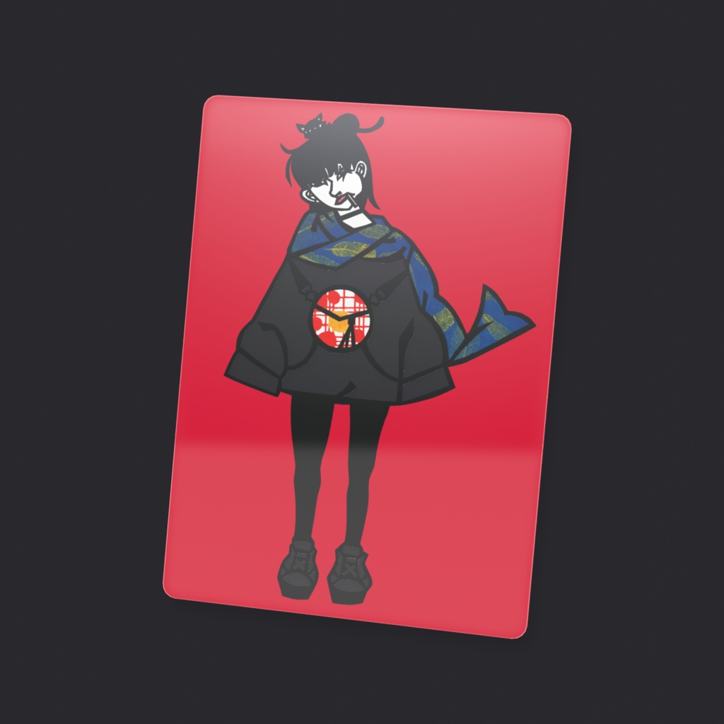 泥棒猫ちゃん 切り絵カード