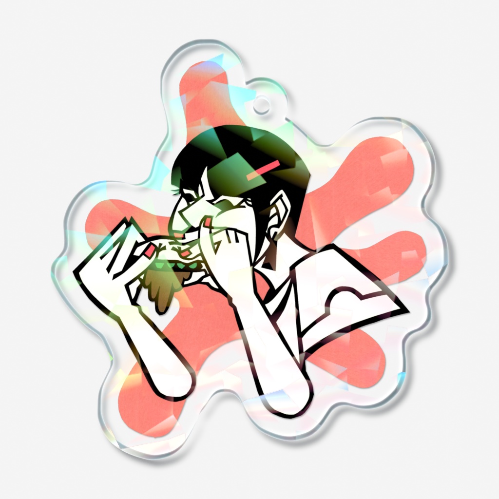 ハンバーガール　ホログラムアクリルキーホルダー