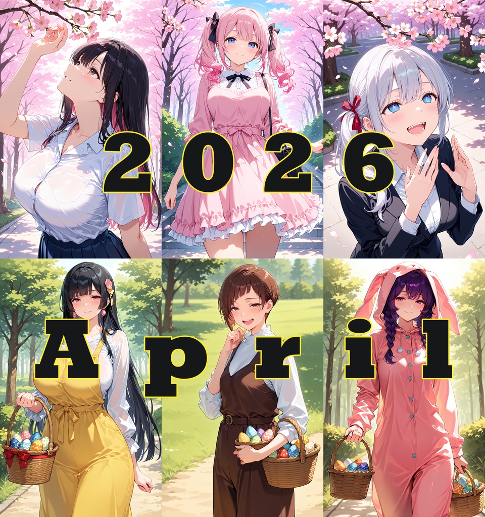 4月っぽいイラスト集です。