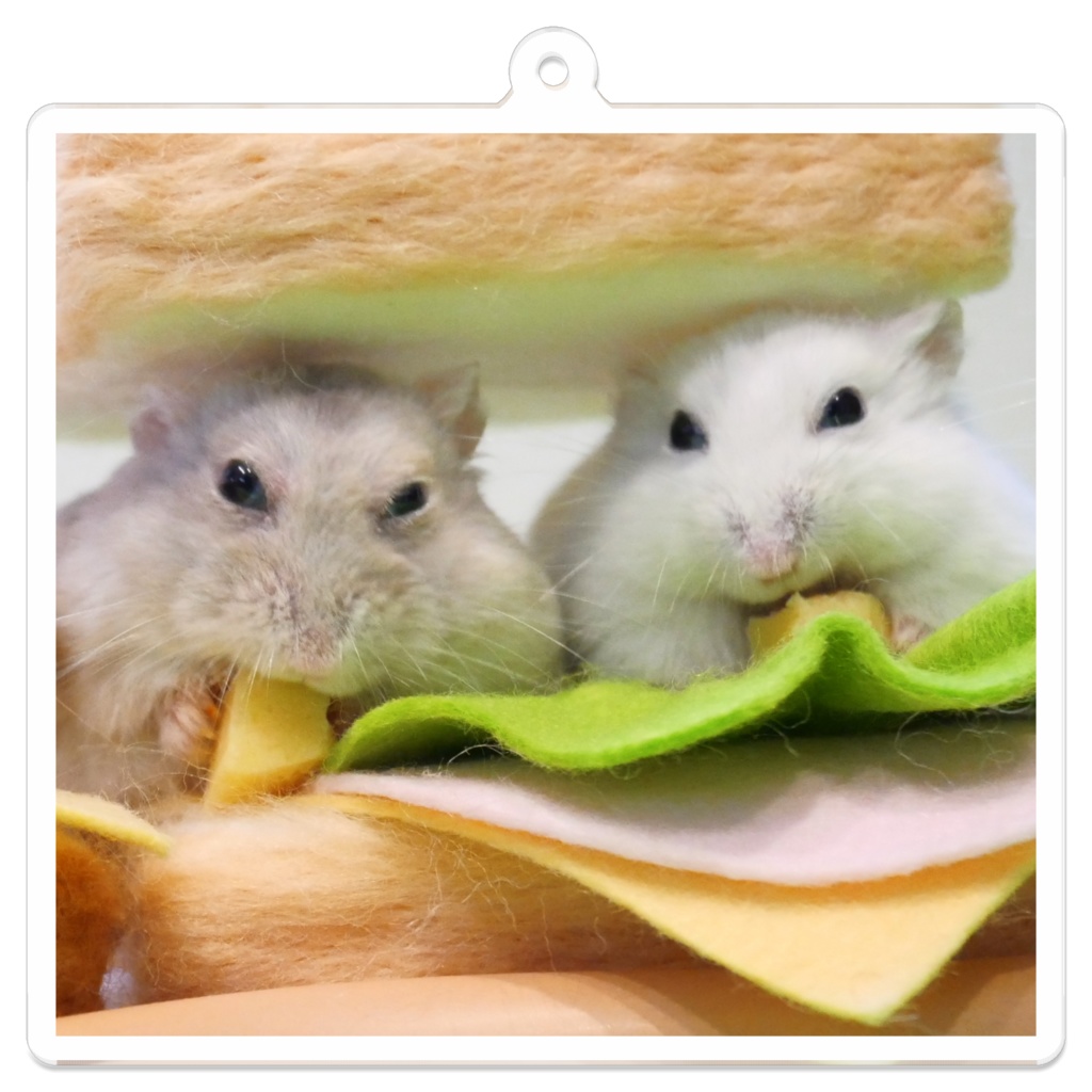 ハムスターの仲良し兄弟◆アクリルキーホルダー