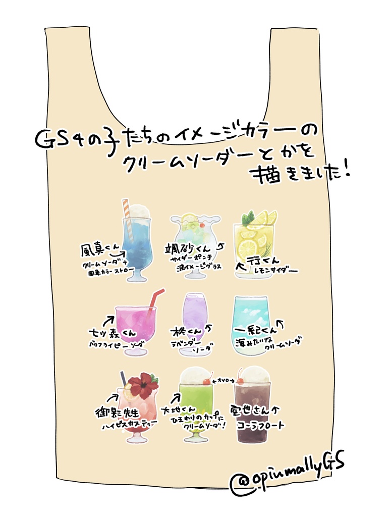 GS4イメージクリームソーダ🍹マルシェバッグ