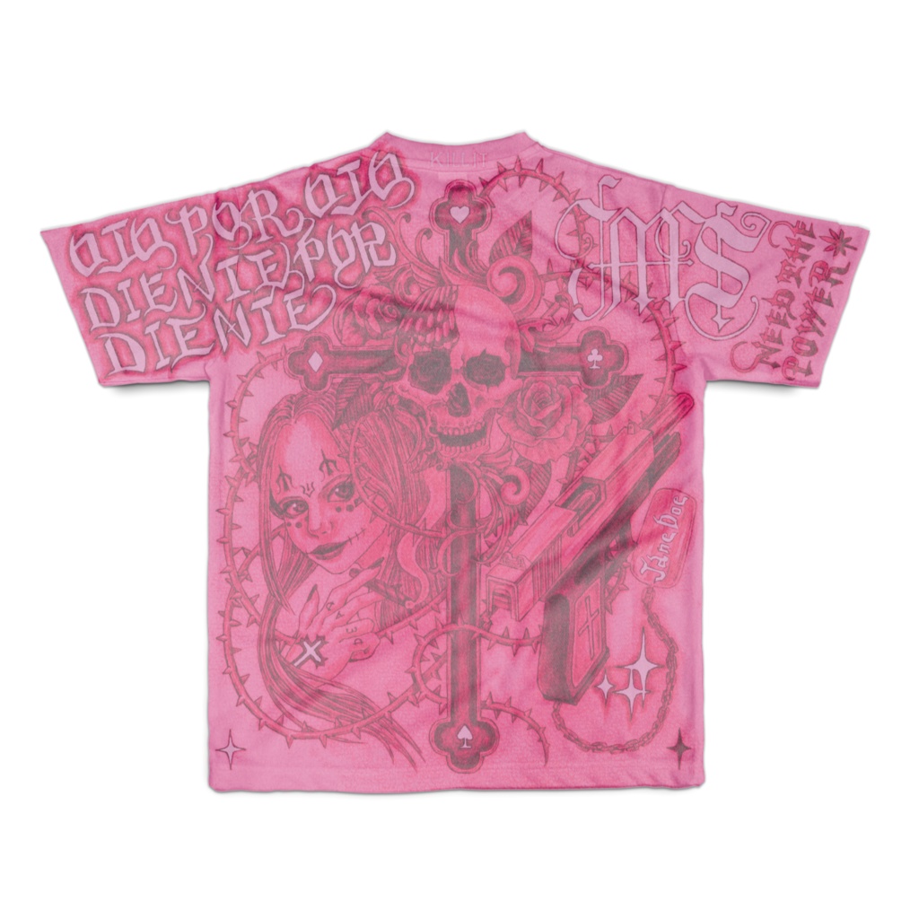 チカーノデザインフルグラフィックTシャツ