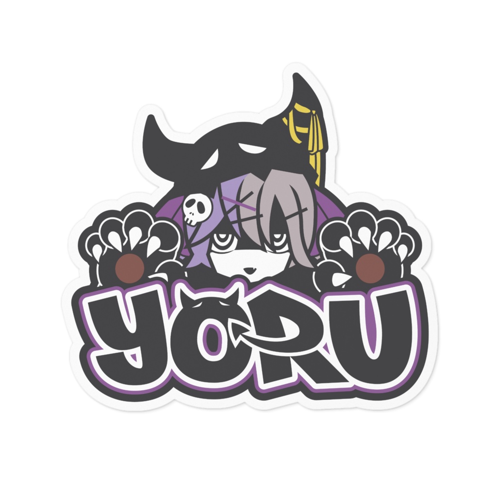 【唄夜乃よる】特殊ロゴステッカー100×100