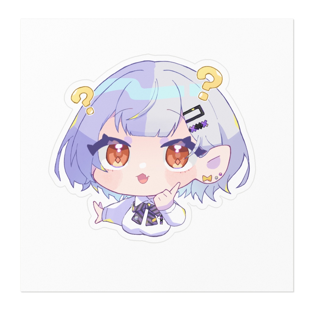 【唄夜乃よる】デフォルメステッカー5種‐100×100mm