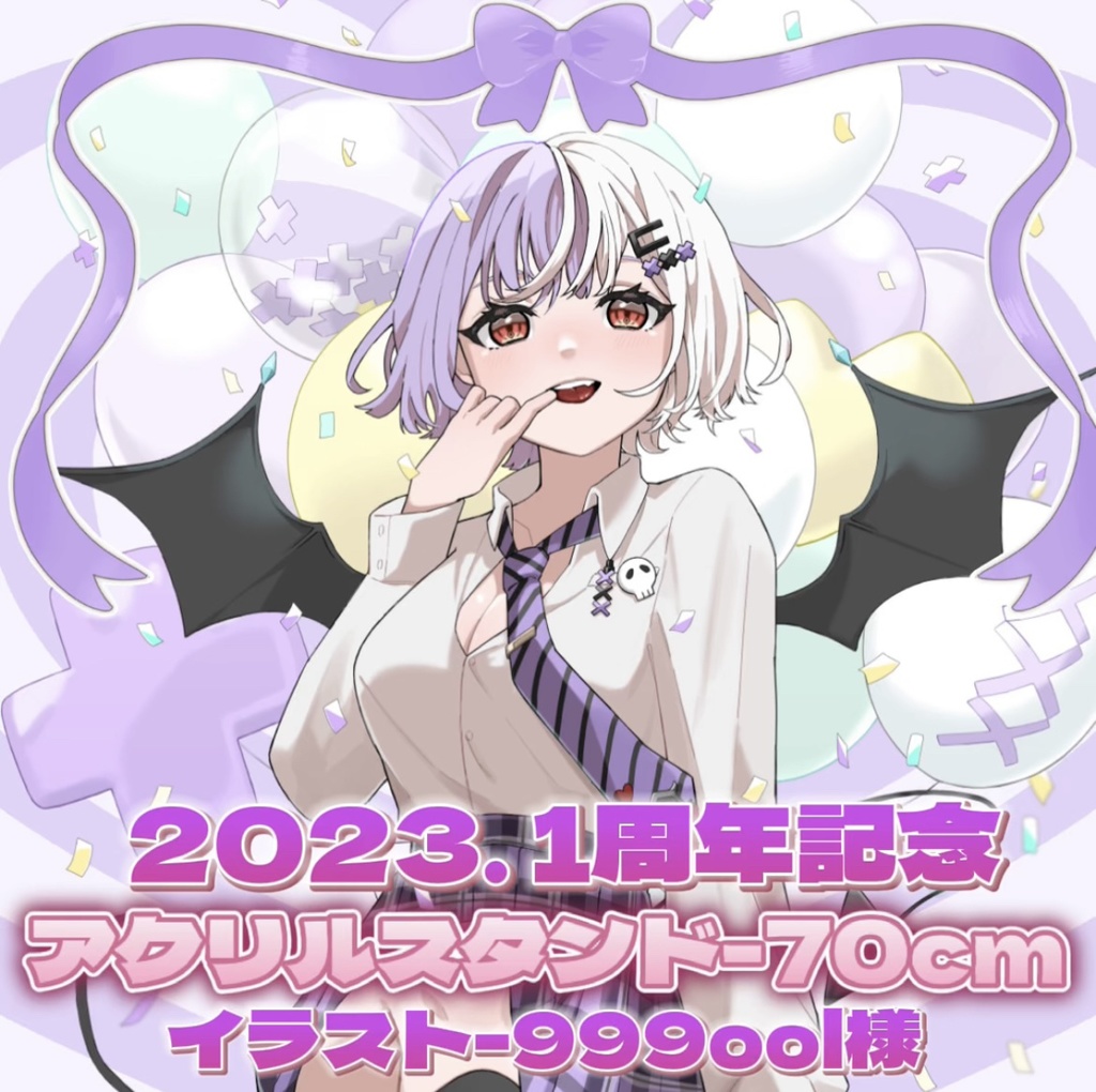 【唄夜乃よる】一周年記念_アクリルスタンド_70×70mm