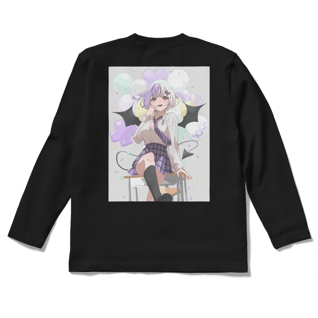 【唄夜乃よる】一周年記念_ロングTシャツ_両面プリント