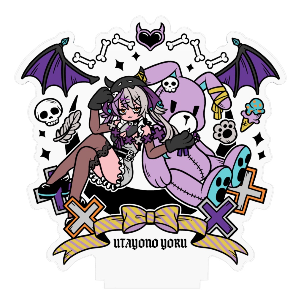 【唄夜乃よる】2周年記念_アクリルスタンド_100×100