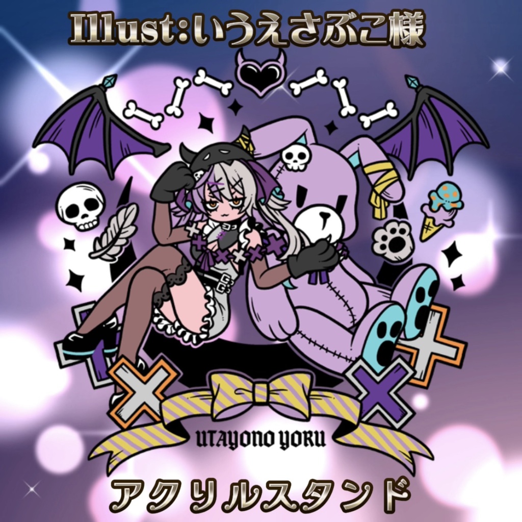 【唄夜乃よる】2周年記念_アクリルスタンド_100×100