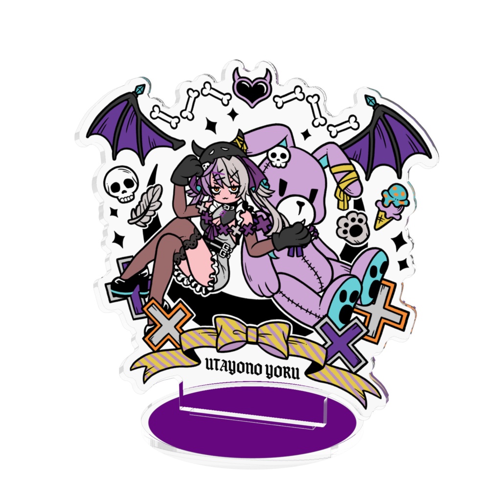 【唄夜乃よる】2周年記念_アクリルスタンド_100×100