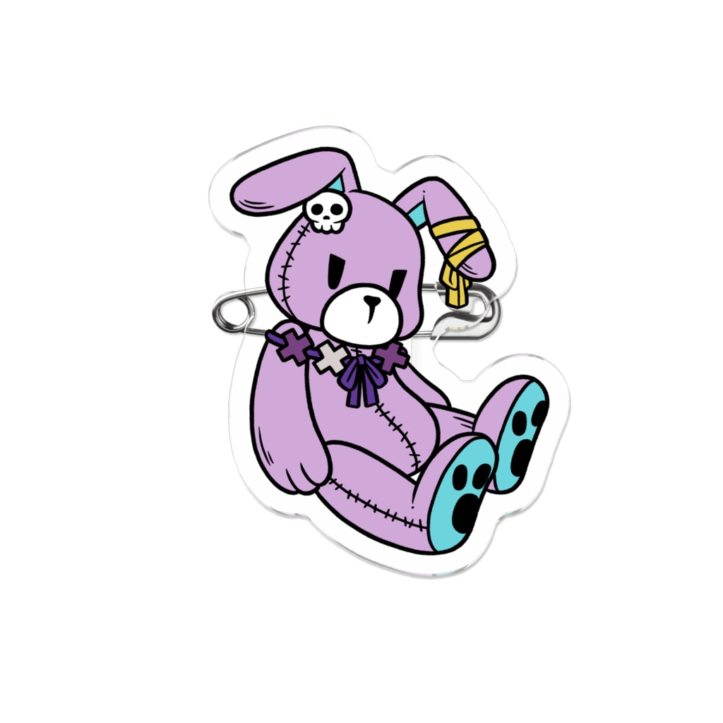 【唄夜乃よる】2周年記念グッズ_アクリルバッジ_50×50