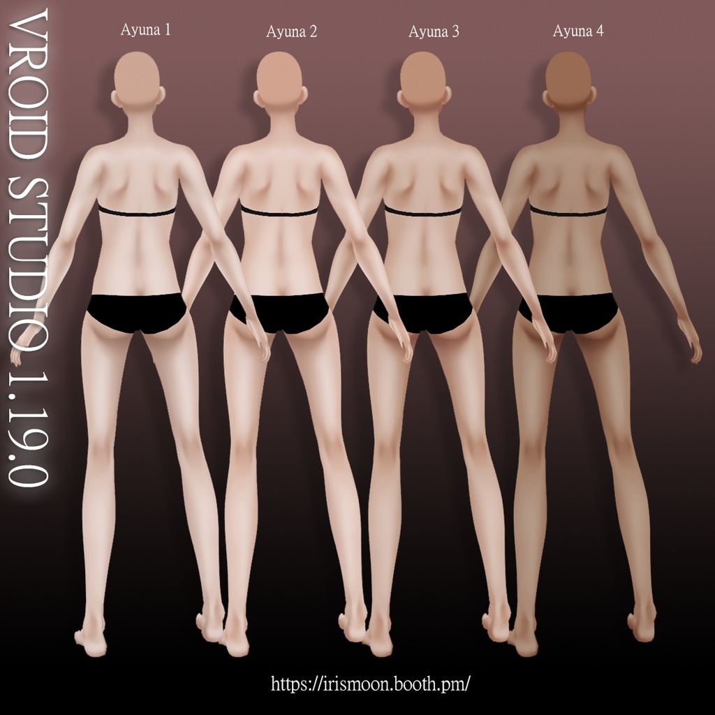 Ayuna【Face + Body Skin / 顔+体の皮膚】(VRoid)