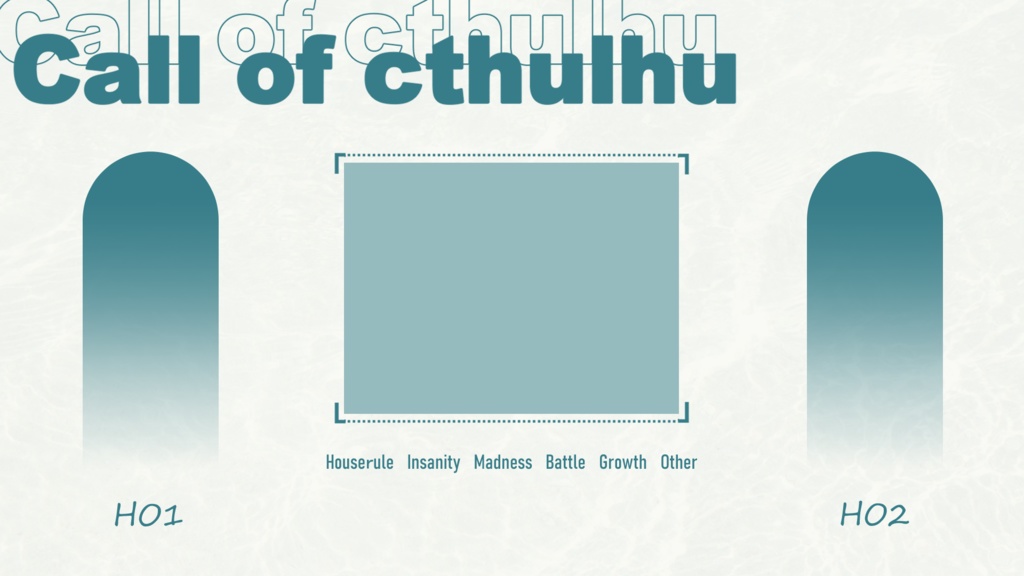 【無料版有】2PL用シンプル部屋素材【CoC6版】