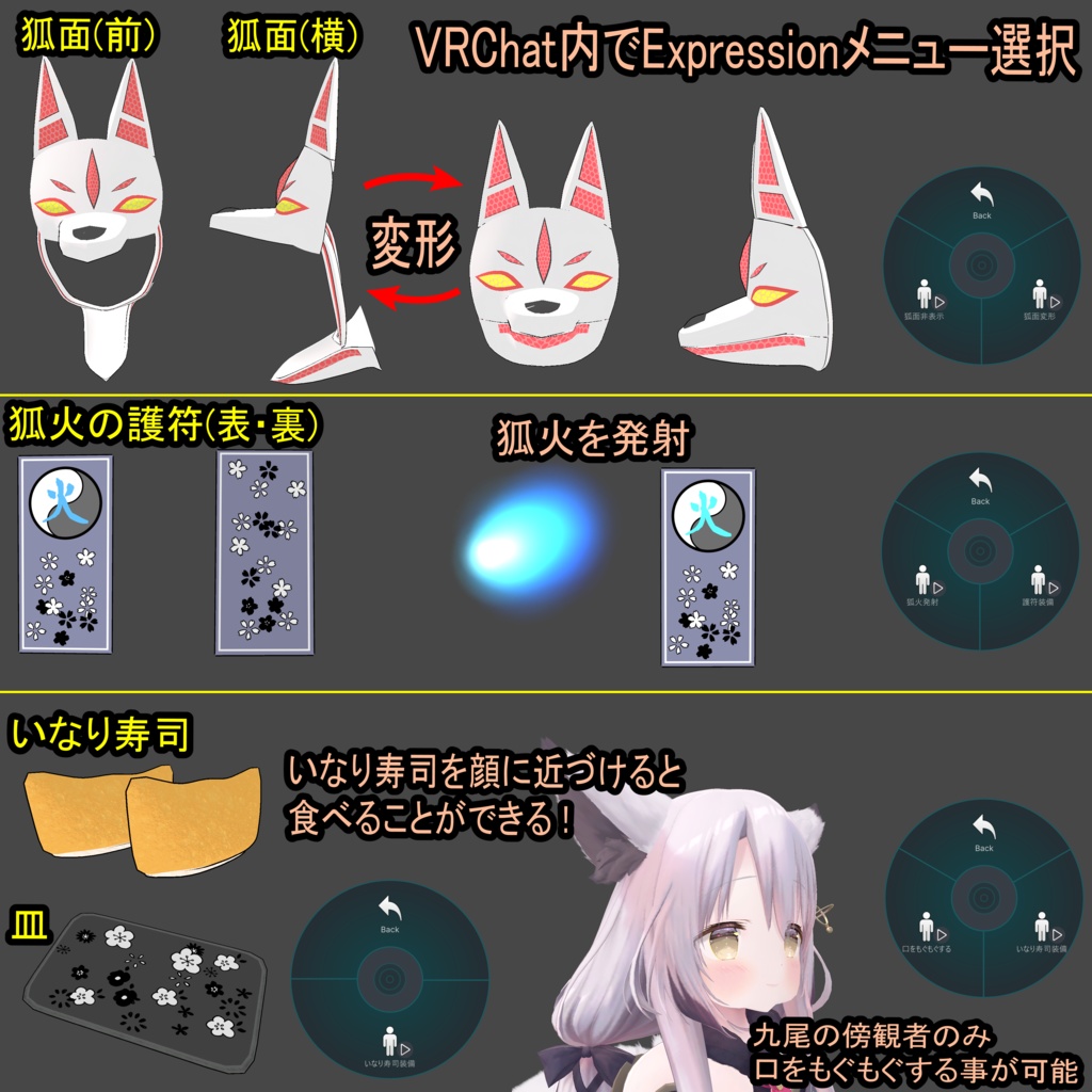 【ModularAvatar対応】お狐様セット