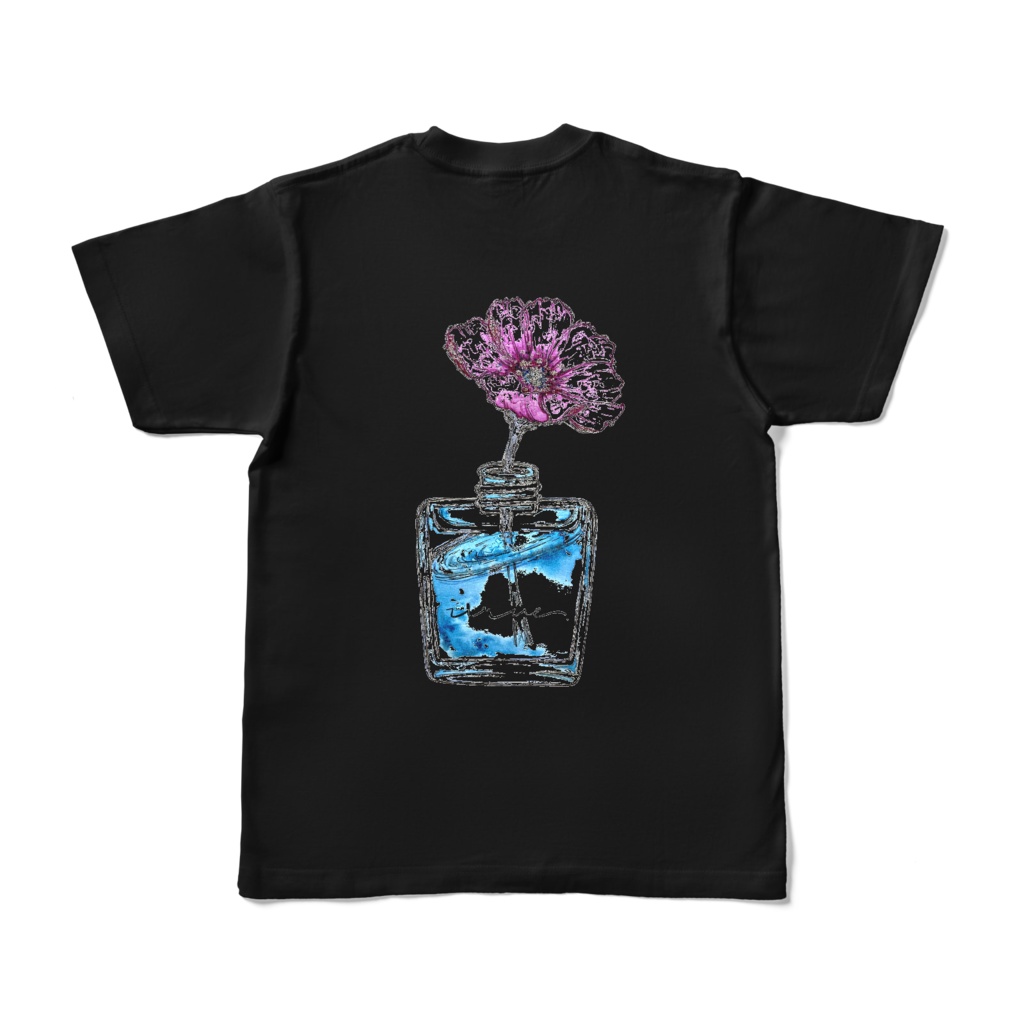 『マニキュアの花』黒Tシャツ