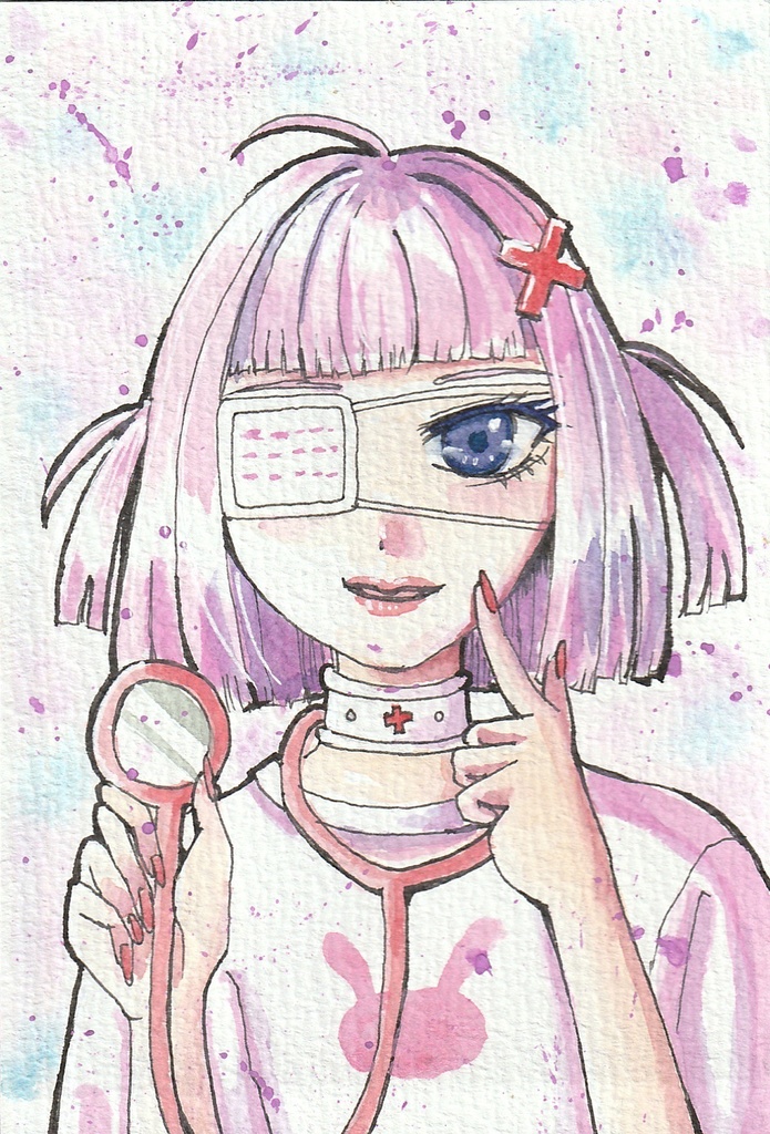 少女絵原画【毒ナース】