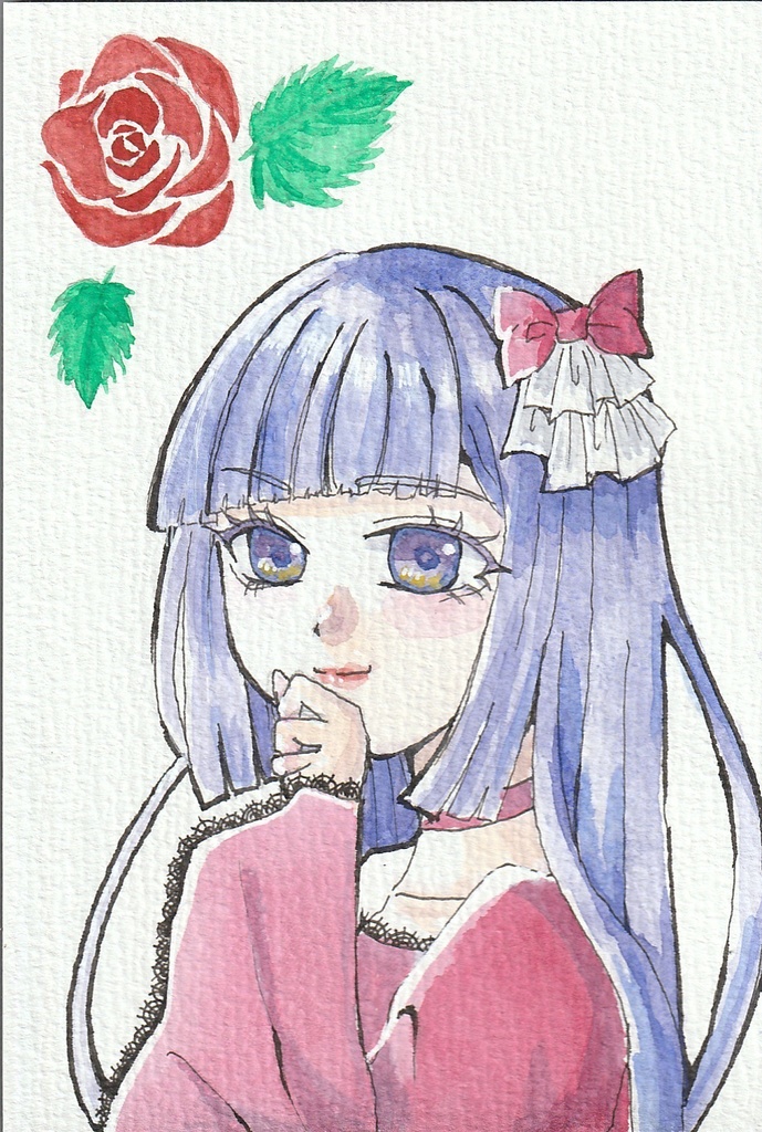 少女絵原画【真紅】