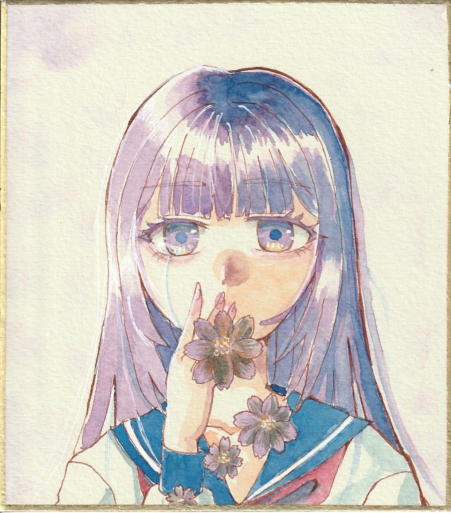 少女絵原画【恋の終わり】