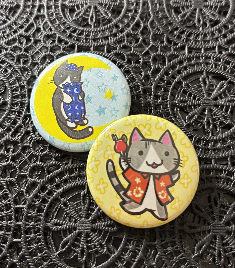 あろりん、さぼりん缶バッジ