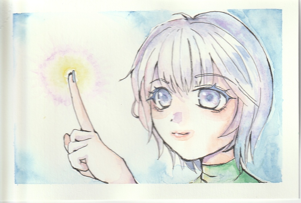 少女絵原画【導き】
