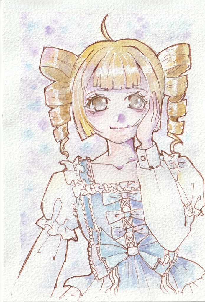 少女絵原画【甘い夢】