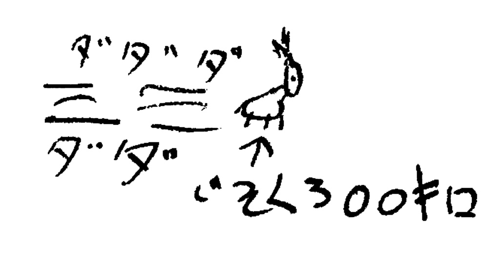 じそく300キロの鹿T