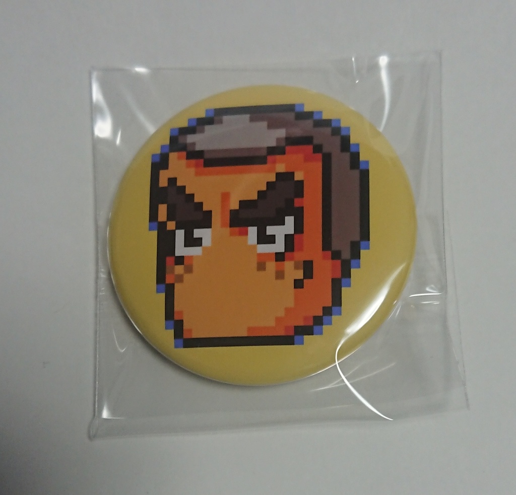 パワサカ 梁井毅 ドット絵缶バッジ